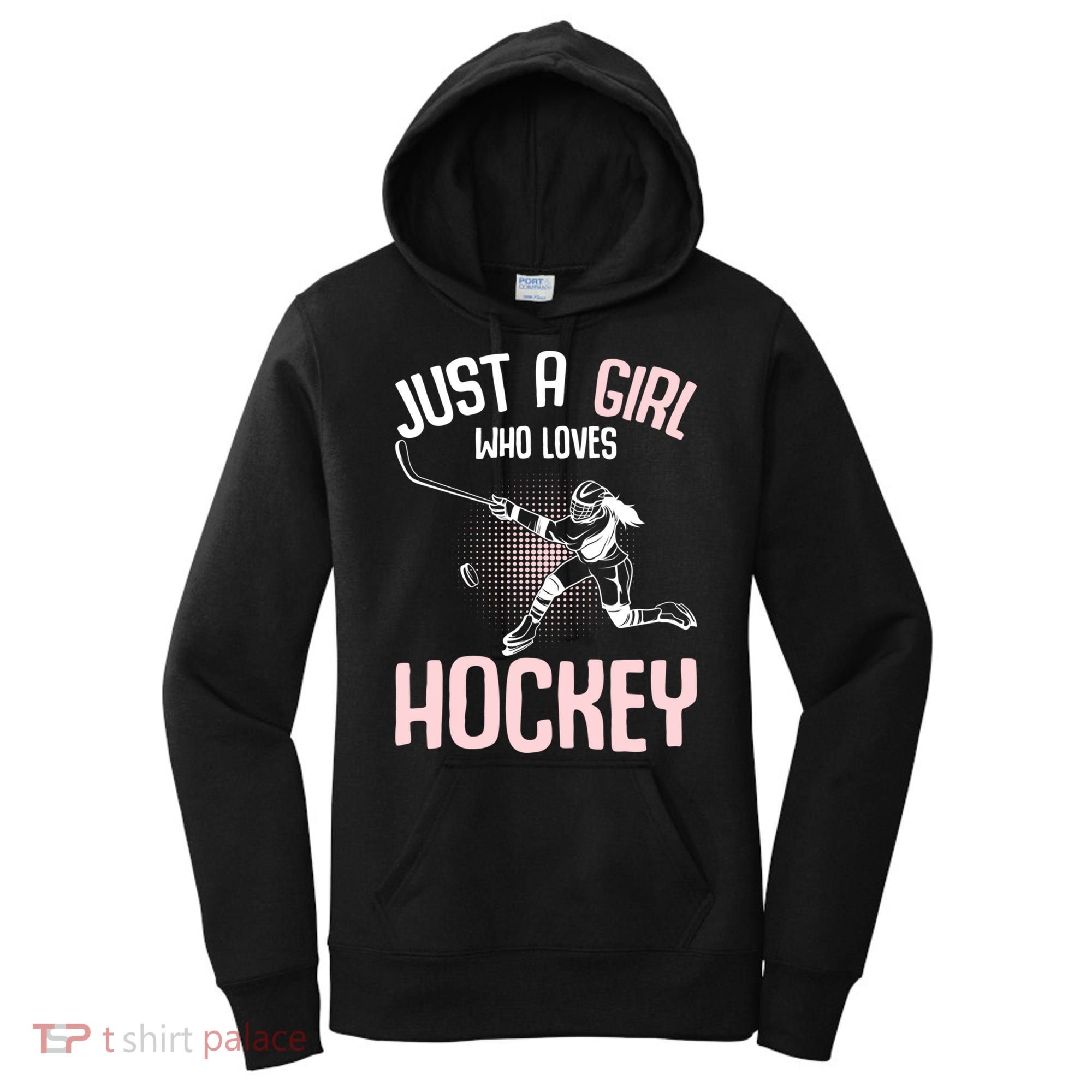 Just A Who Loves Hockey Ice Hockey Gift Women's Hoodie