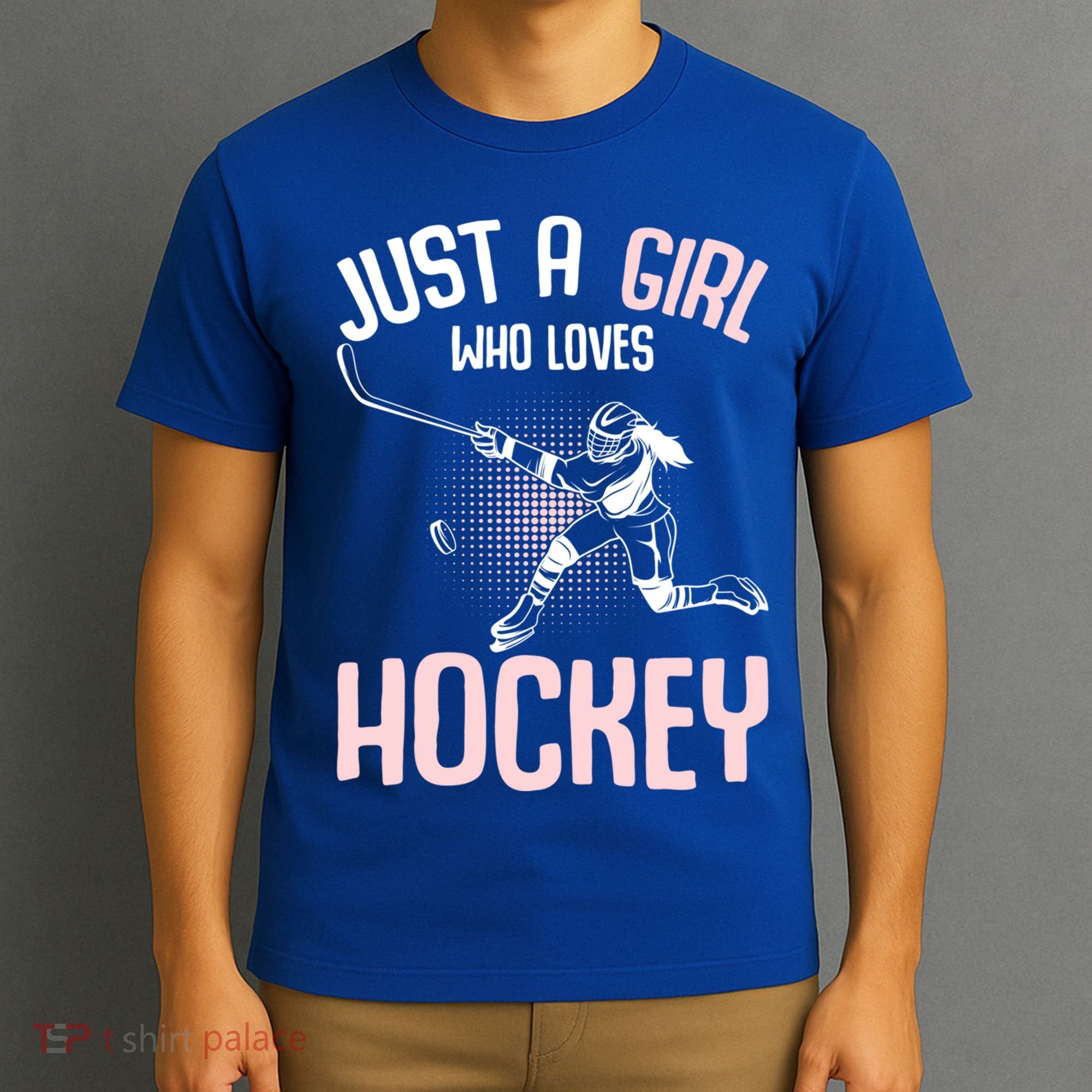 Just A Who Loves Hockey Ice Hockey Gift T-Shirt