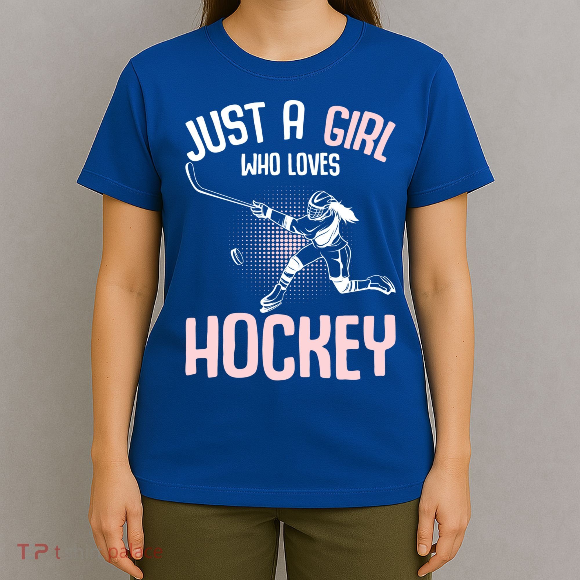 Just A Who Loves Hockey Ice Hockey Gift T-Shirt