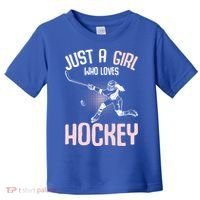 Just A Who Loves Hockey Ice Hockey Gift Toddler T-Shirt thumb 0