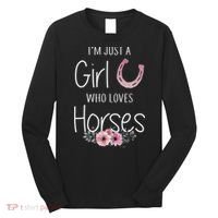 Just A  Who Loves Horses Horse Lover Cute Long Sleeve Shirt thumb 0