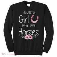 Just A  Who Loves Horses Horse Lover Cute Sweatshirt thumb 0