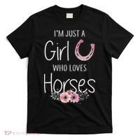 Just A  Who Loves Horses Horse Lover Cute T-Shirt thumb 0