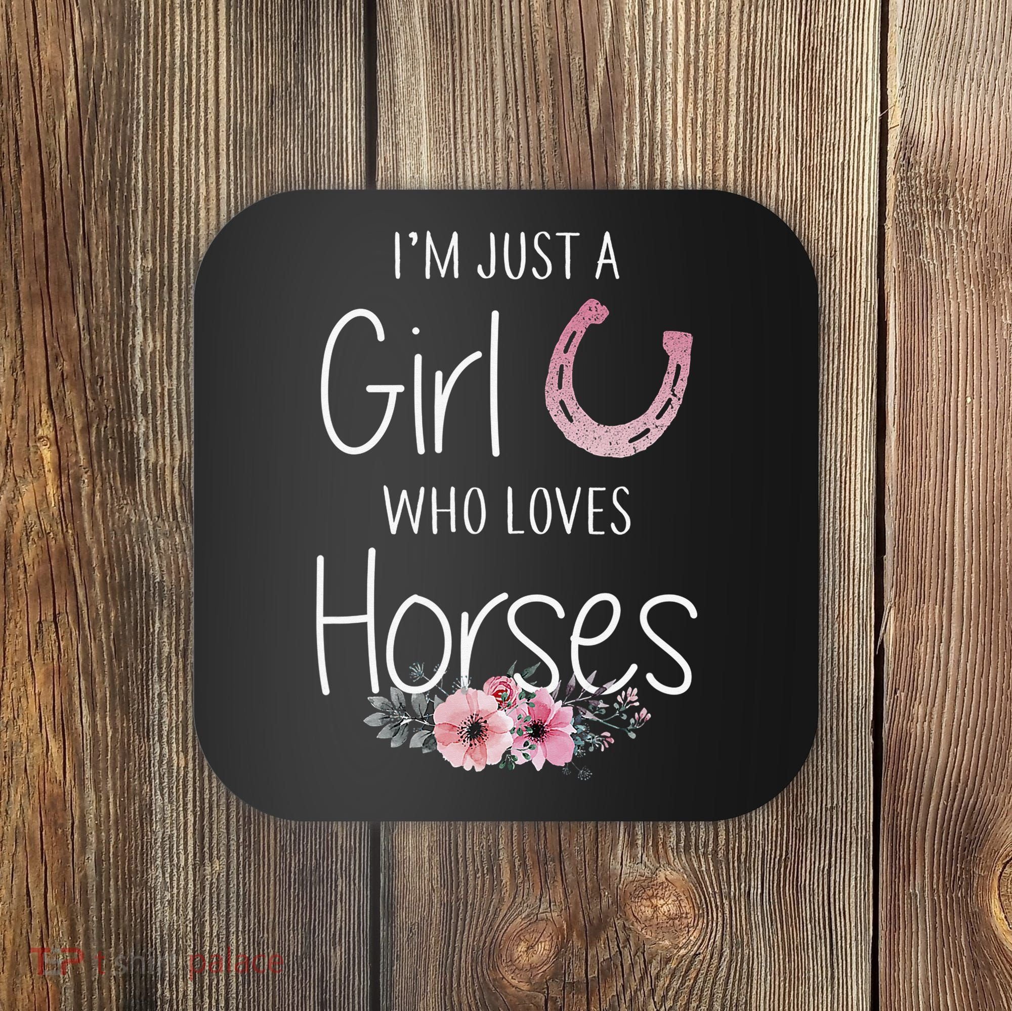 Just A  Who Loves Horses Horse Lover Cute Coaster