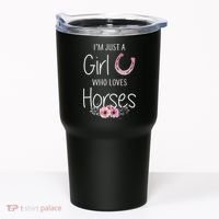 Just A  Who Loves Horses Horse Lover Cute Tumbler thumb 0