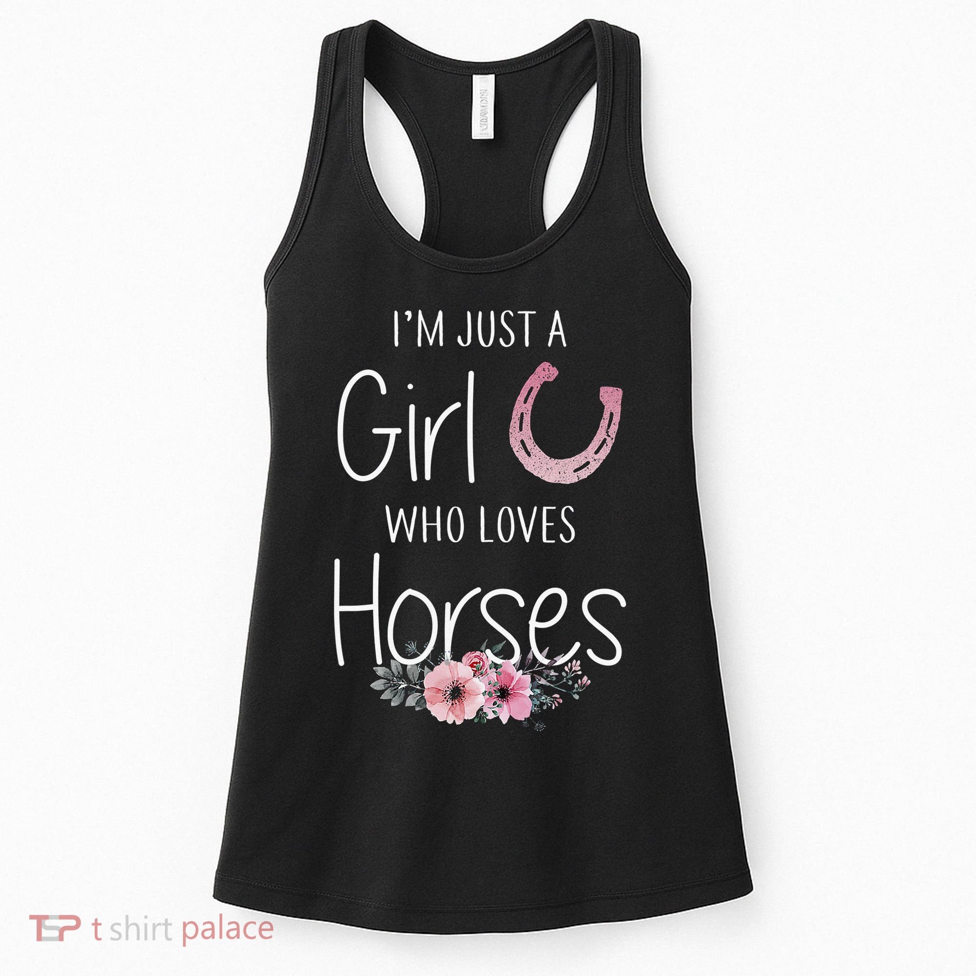 Just A  Who Loves Horses Horse Lover Cute Women's Tank Top