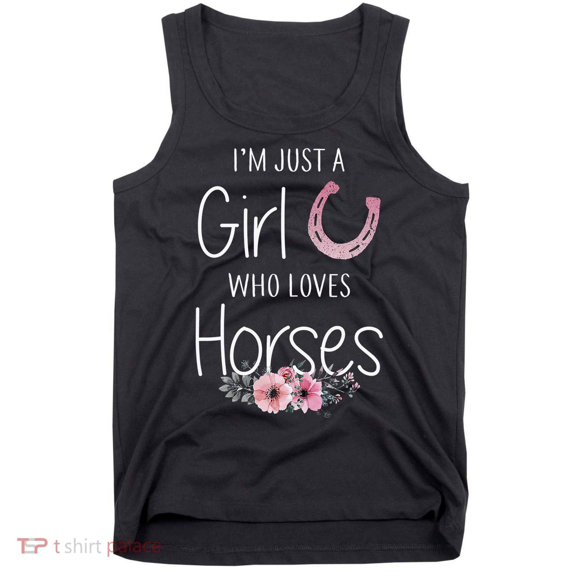 Just A  Who Loves Horses Horse Lover Cute Tank Top