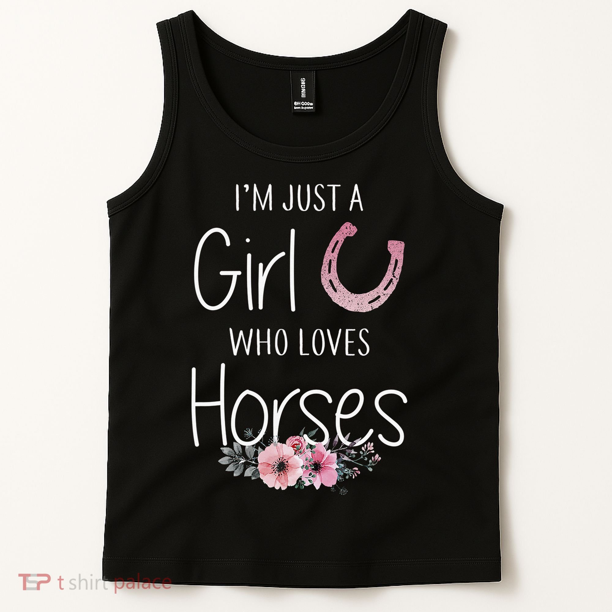 Just A  Who Loves Horses Horse Lover Cute Tank Top