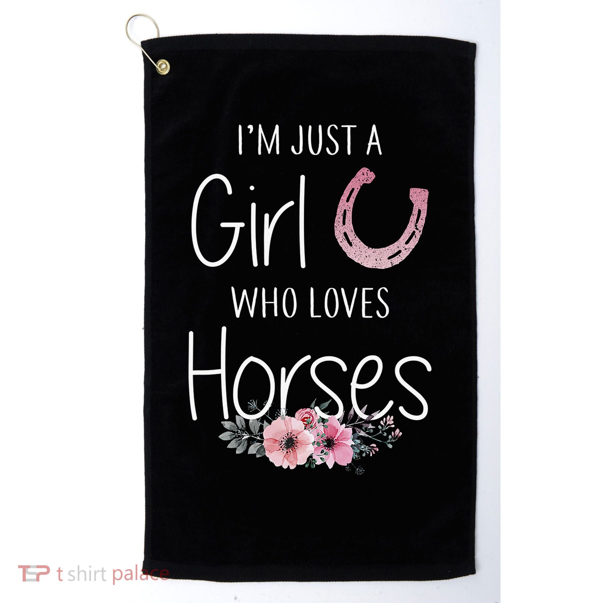 Just A  Who Loves Horses Horse Lover Cute Golf Towel