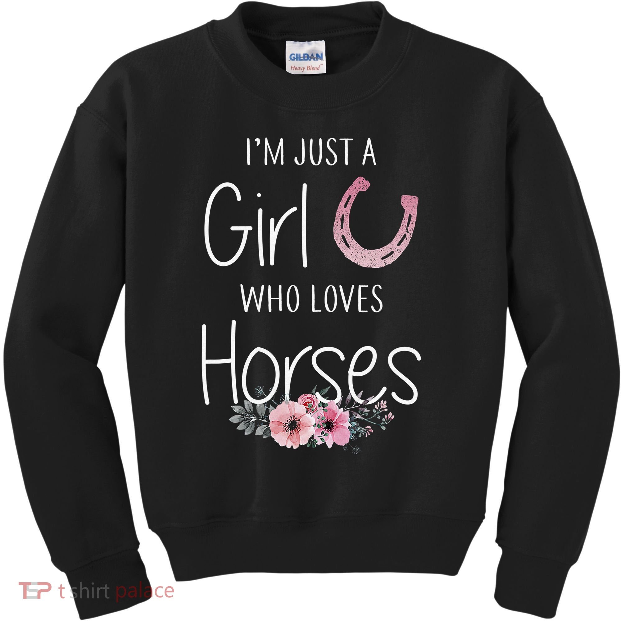 Just A  Who Loves Horses Horse Lover Cute Kids Sweatshirt