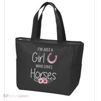 Just A  Who Loves Horses Horse Lover Cute Tote Bag thumb 3