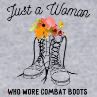 Just A Woman Who Wore Combat Boots Women's Sweatshirt thumb 2