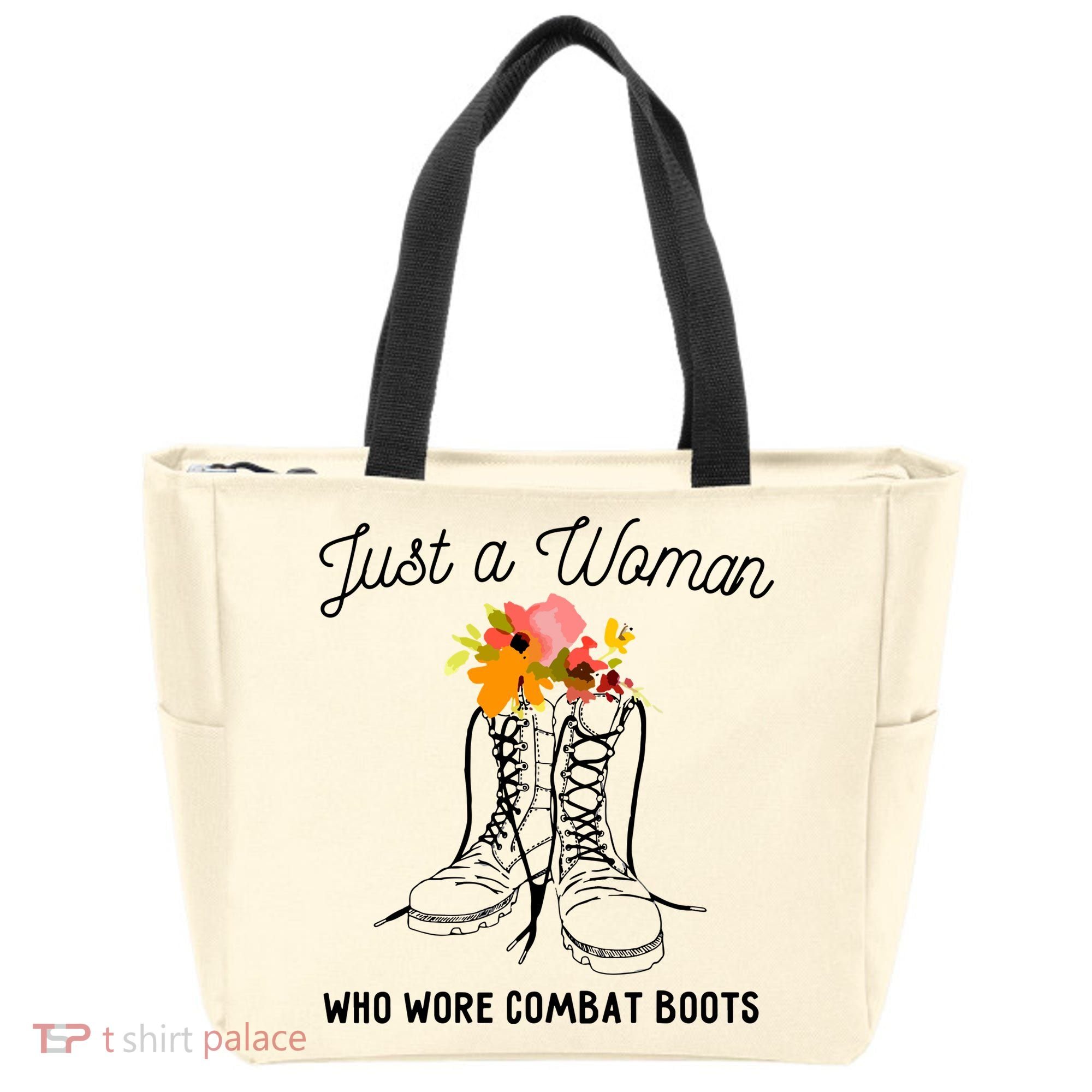 Just A Woman Who Wore Combat Boots Tote Bag