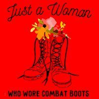 Just A Woman Who Wore Combat Boots Santa Hat thumb 1