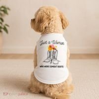 Just A Woman Who Wore Combat Boots Doggie Tank thumb 2