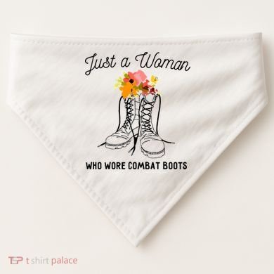 Just A Woman Who Wore Combat Boots USA-Made Doggie Bandana