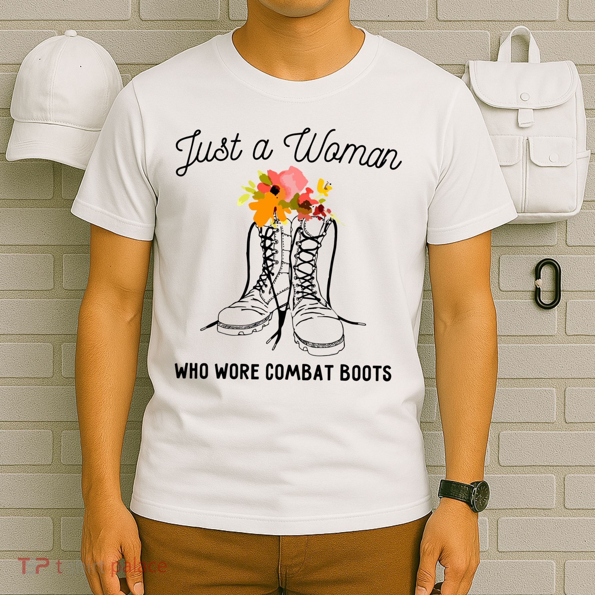 Just A Woman Who Wore Combat Boots T-Shirt