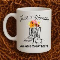Just A Woman Who Wore Combat Boots Coffee Mug thumb 2