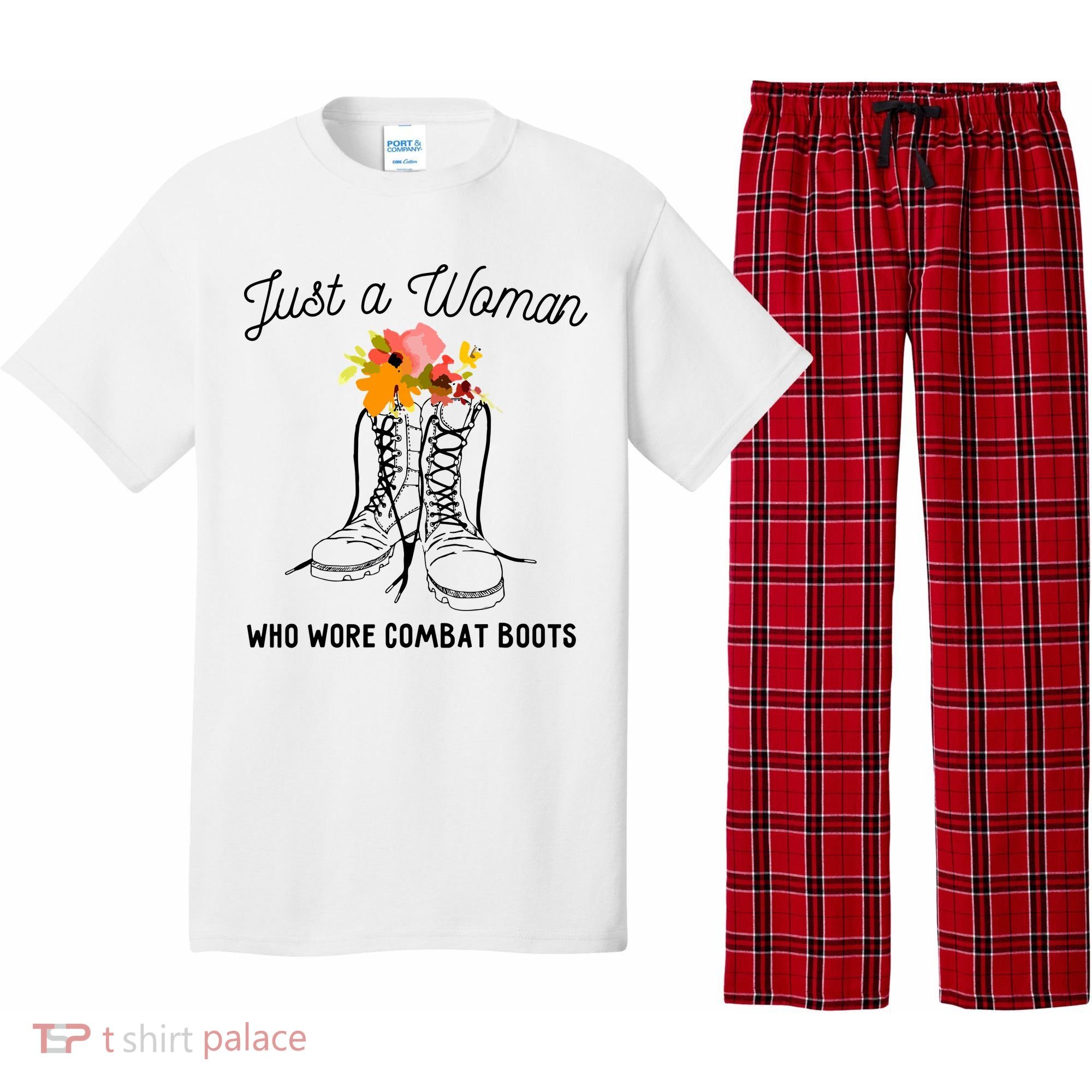 Just A Woman Who Wore Combat Boots Pajama Set