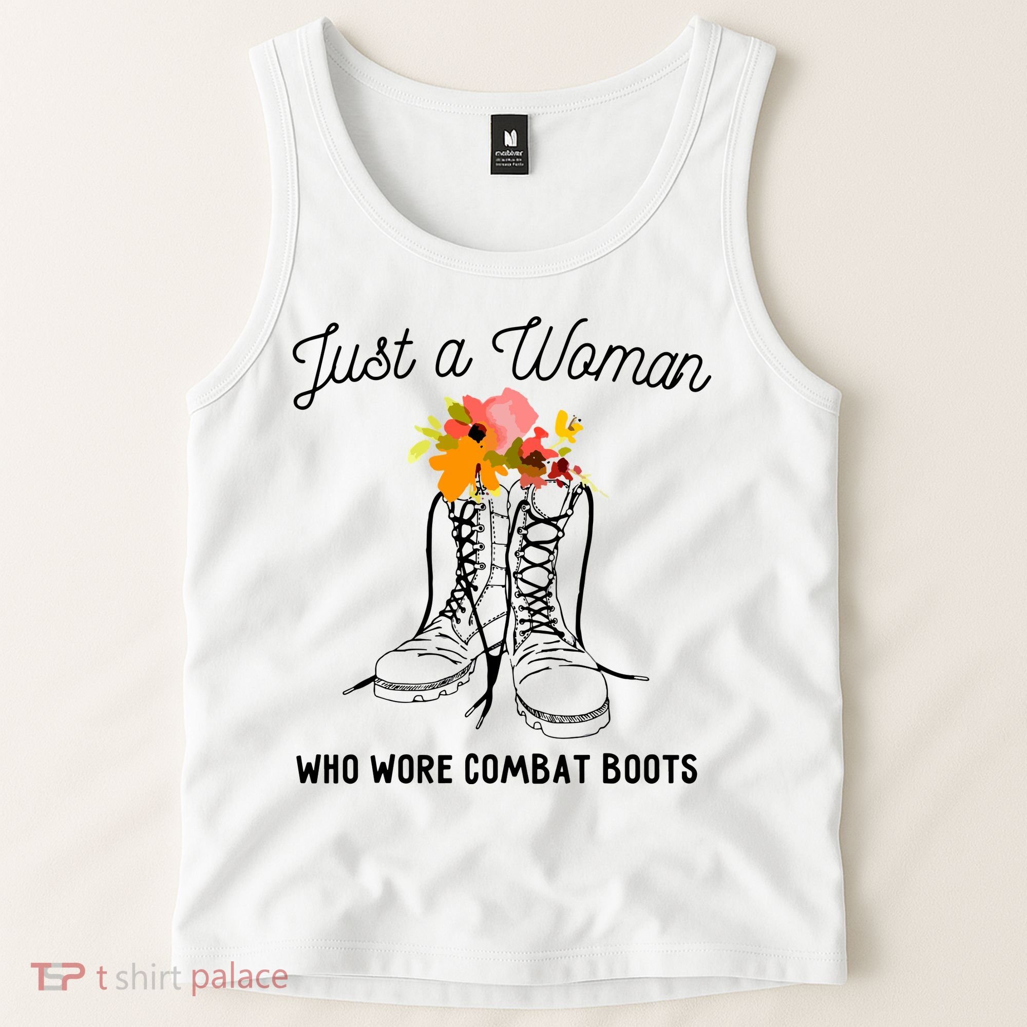 Just A Woman Who Wore Combat Boots Tank Top