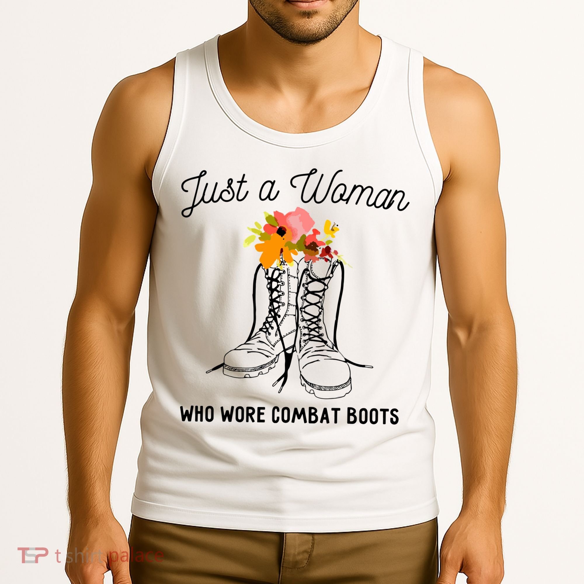 Just A Woman Who Wore Combat Boots Tank Top