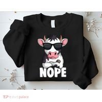 Just A Who Loves Cows Farmer animal Sweatshirt thumb 2