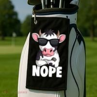 Just A Who Loves Cows Farmer animal Golf Towel thumb 2