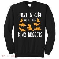 Just a Who Loves Dino Nuggets Merch Chicken Nuggets Sweatshirt thumb 0