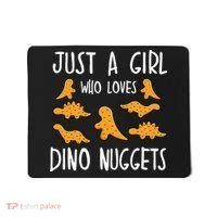 Just a Who Loves Dino Nuggets Merch Chicken Nuggets Mousepad thumb 0