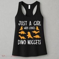 Just a Who Loves Dino Nuggets Merch Chicken Nuggets Women's Tank Top thumb 3