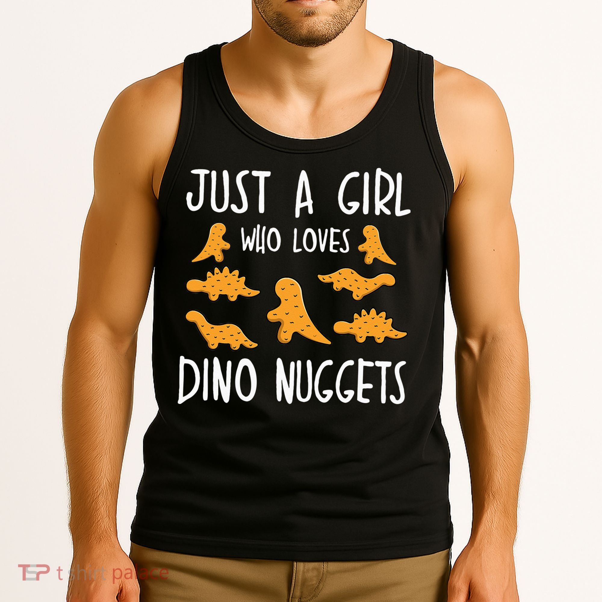 Just a Who Loves Dino Nuggets Merch Chicken Nuggets Tank Top