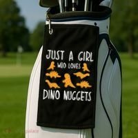Just a Who Loves Dino Nuggets Merch Chicken Nuggets Golf Towel thumb 2
