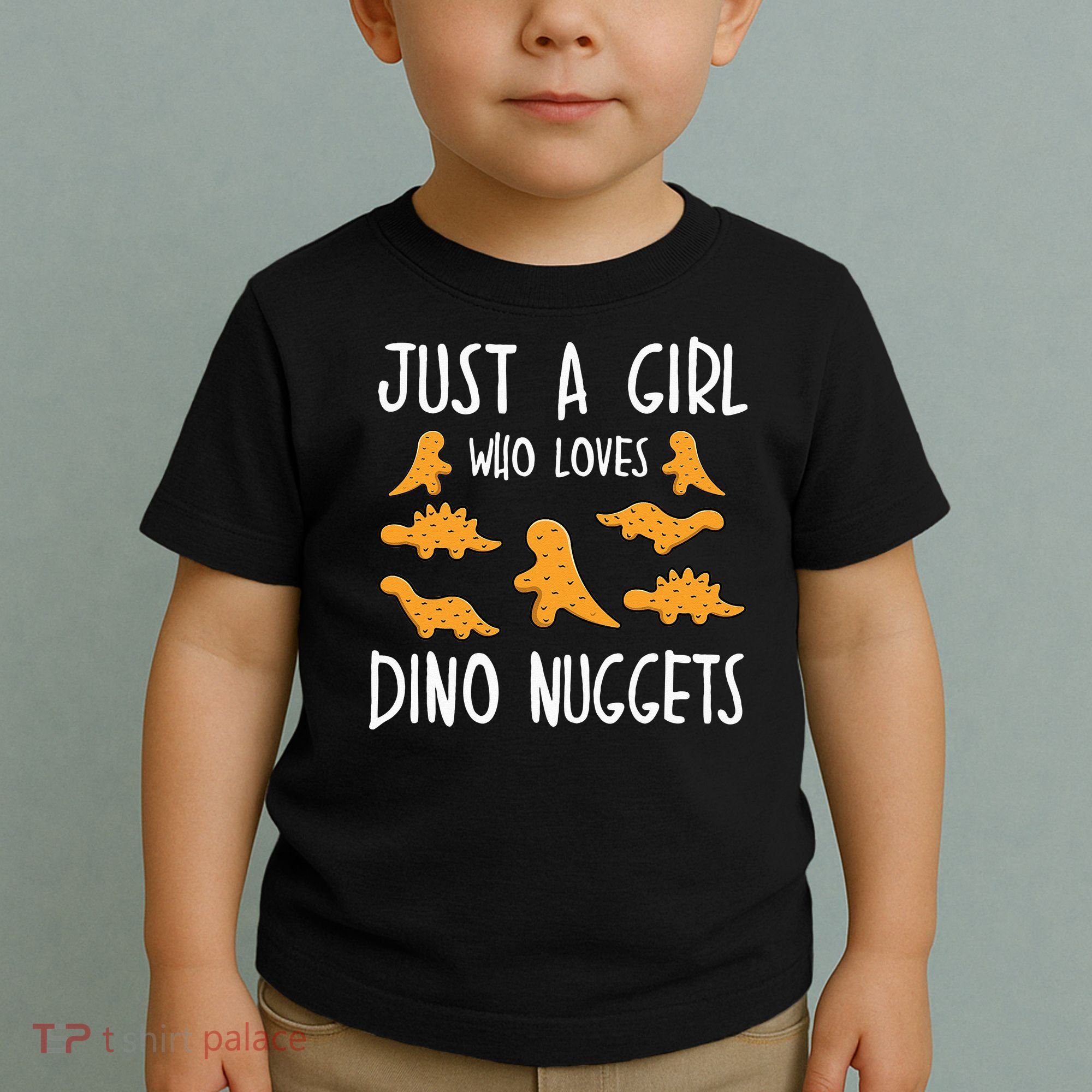 Just a Who Loves Dino Nuggets Merch Chicken Nuggets Toddler T-Shirt