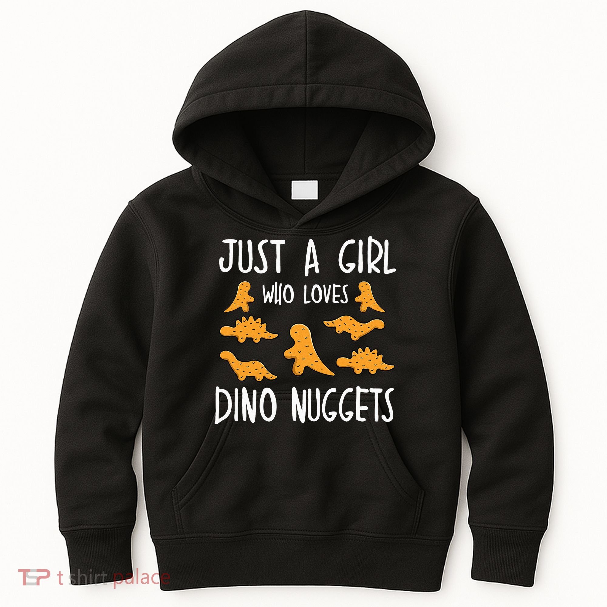 Just a Who Loves Dino Nuggets Merch Chicken Nuggets Kids Hoodie