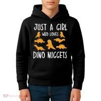 Just a Who Loves Dino Nuggets Merch Chicken Nuggets Kids Hoodie thumb 4