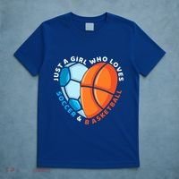 Just A Who Loves Soccer And Basketball Ball Gift T-Shirt thumb 5