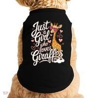 Just A Who Loves Giraffes Cute Animal Lover Great Gift Doggie Tank thumb 0