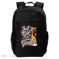 Just A Who Loves Giraffes Cute Animal Lover Great Gift Backpack thumb 0