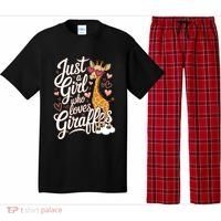 Just A Who Loves Giraffes Cute Animal Lover Great Gift Pajama Set thumb 0