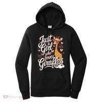 Just A Who Loves Giraffes Cute Animal Lover Great Gift Women's Hoodie thumb 0