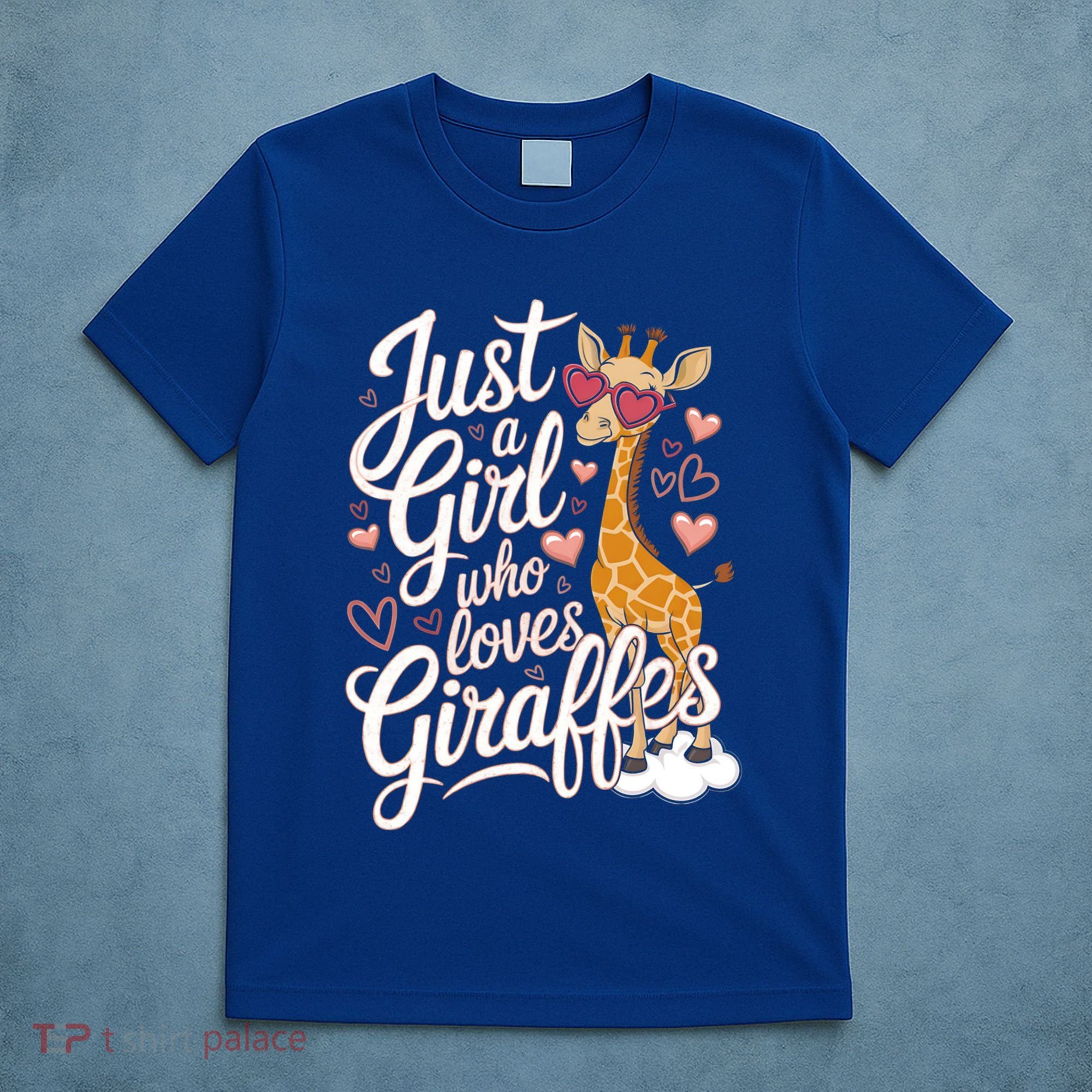 Just A Who Loves Giraffes Cute Animal Lover Great Gift T-Shirt