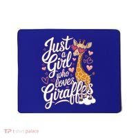 Just A Who Loves Giraffes Cute Animal Lover Great Gift Mousepad thumb 0