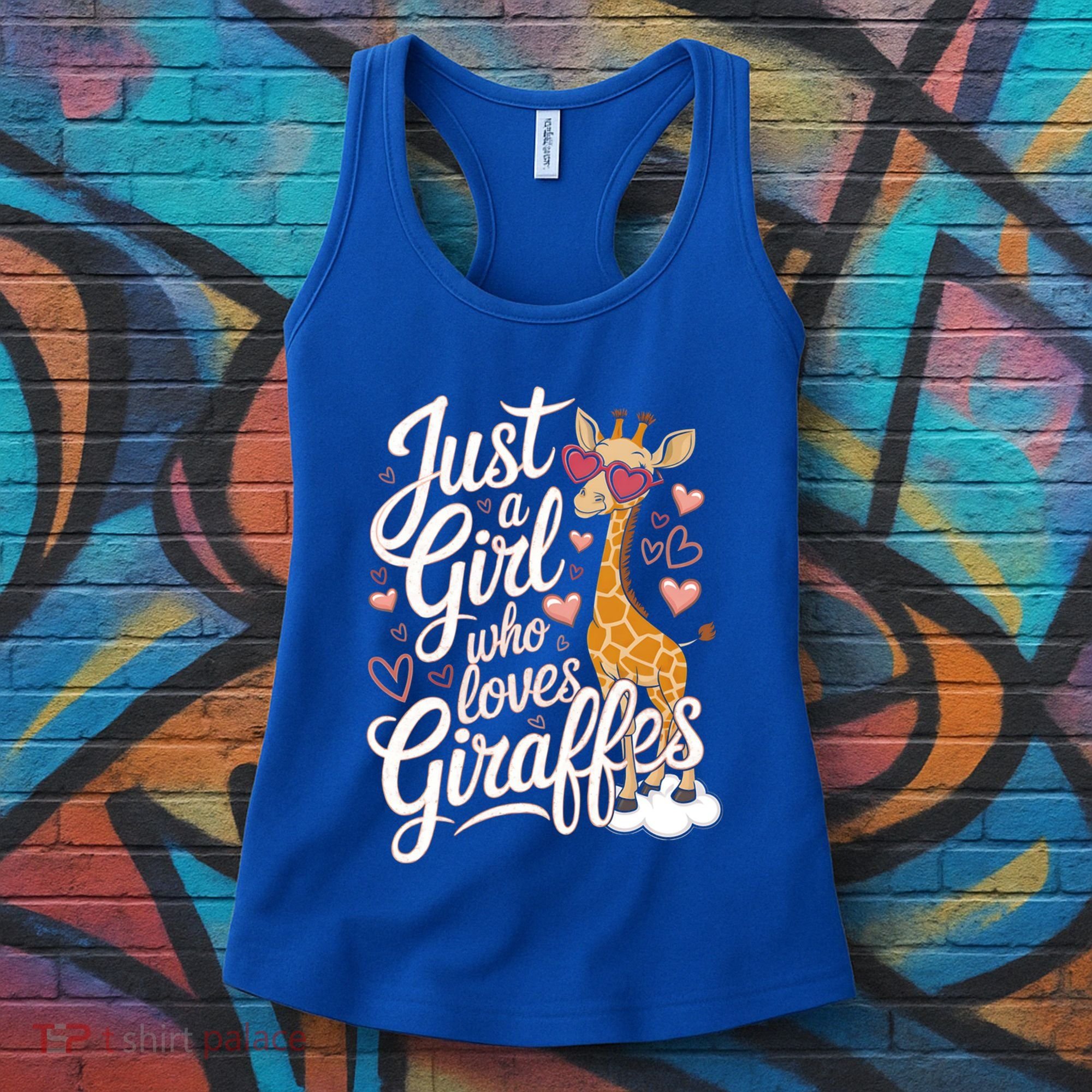 Just A Who Loves Giraffes Cute Animal Lover Great Gift Women's Tank Top