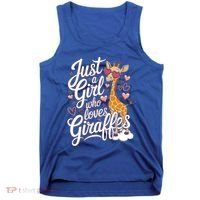 Just A Who Loves Giraffes Cute Animal Lover Great Gift Tank Top thumb 0