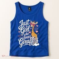 Just A Who Loves Giraffes Cute Animal Lover Great Gift Tank Top thumb 2
