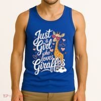 Just A Who Loves Giraffes Cute Animal Lover Great Gift Tank Top thumb 3
