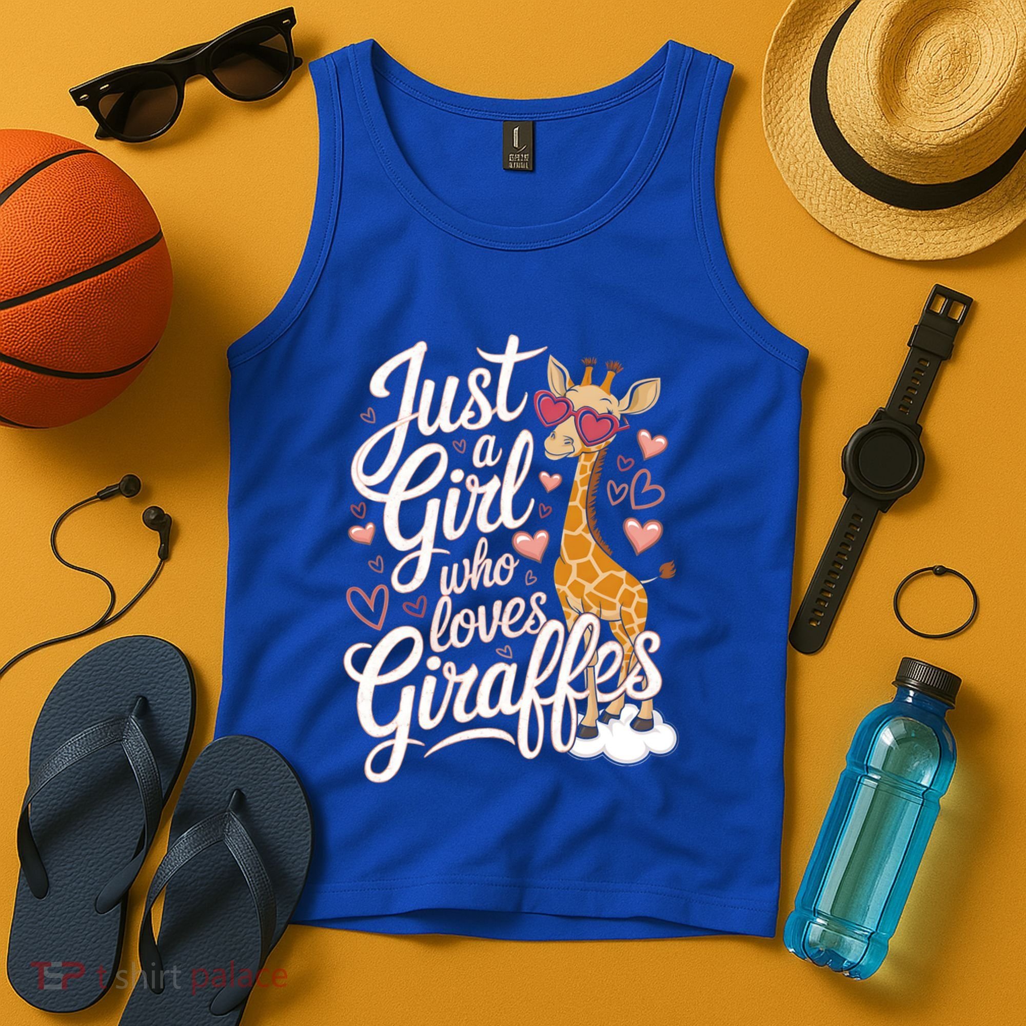 Just A Who Loves Giraffes Cute Animal Lover Great Gift Tank Top