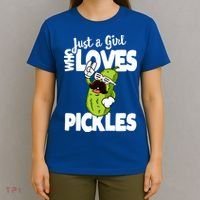 Just A Who Loves Pickles Funny Pickle Gift Meaningful Gift T-Shirt thumb 4