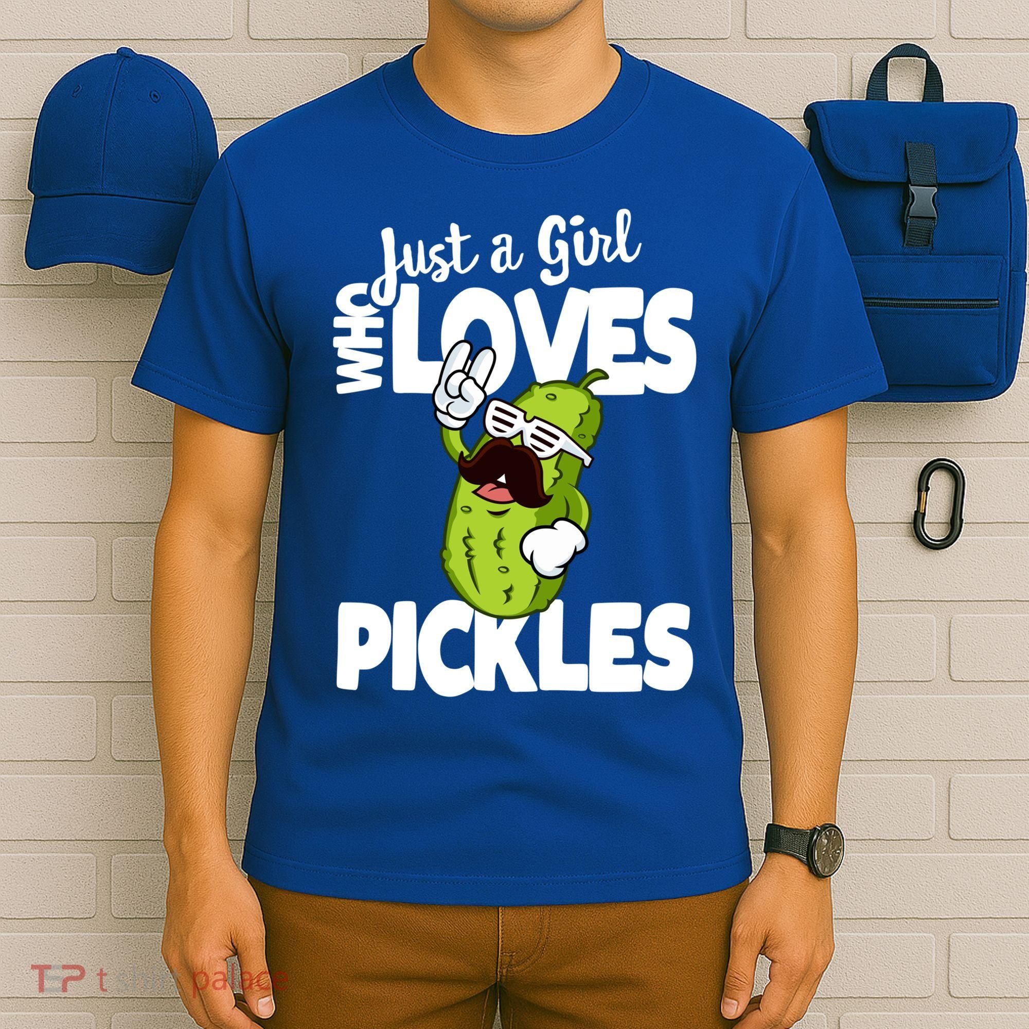 Just A Who Loves Pickles Funny Pickle Gift Meaningful Gift T-Shirt