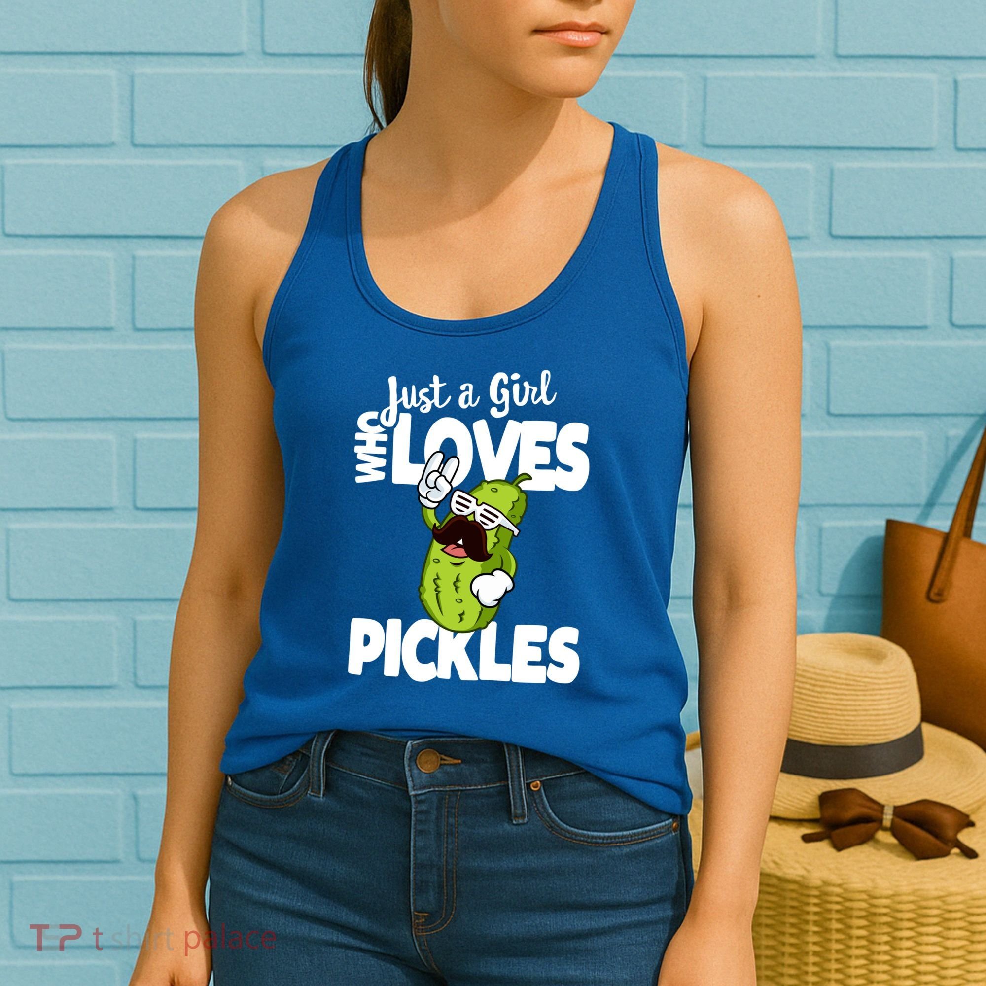 Just A Who Loves Pickles Funny Pickle Gift Meaningful Gift Women's Tank Top